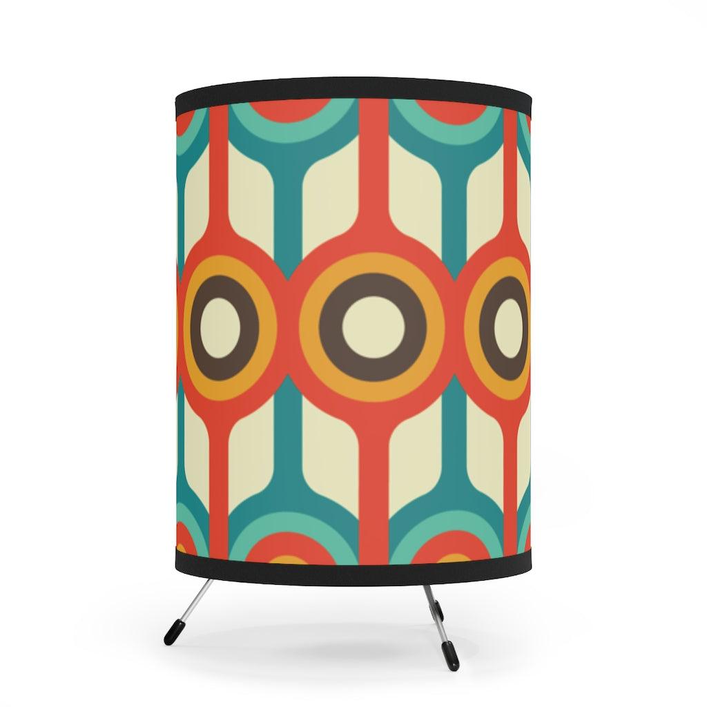 Retro Geometric Multicolor MCM Tabletop Accent Lamp | lovevisionkarma.com