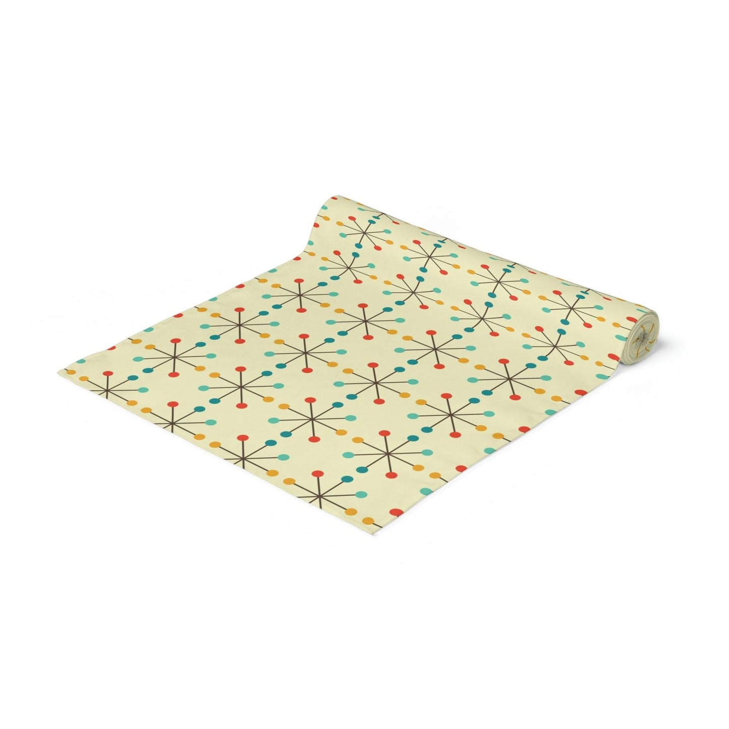 Retro 50s Starburst Mid Century Mod Multicolor Table Runner | lovevisionkarma.com