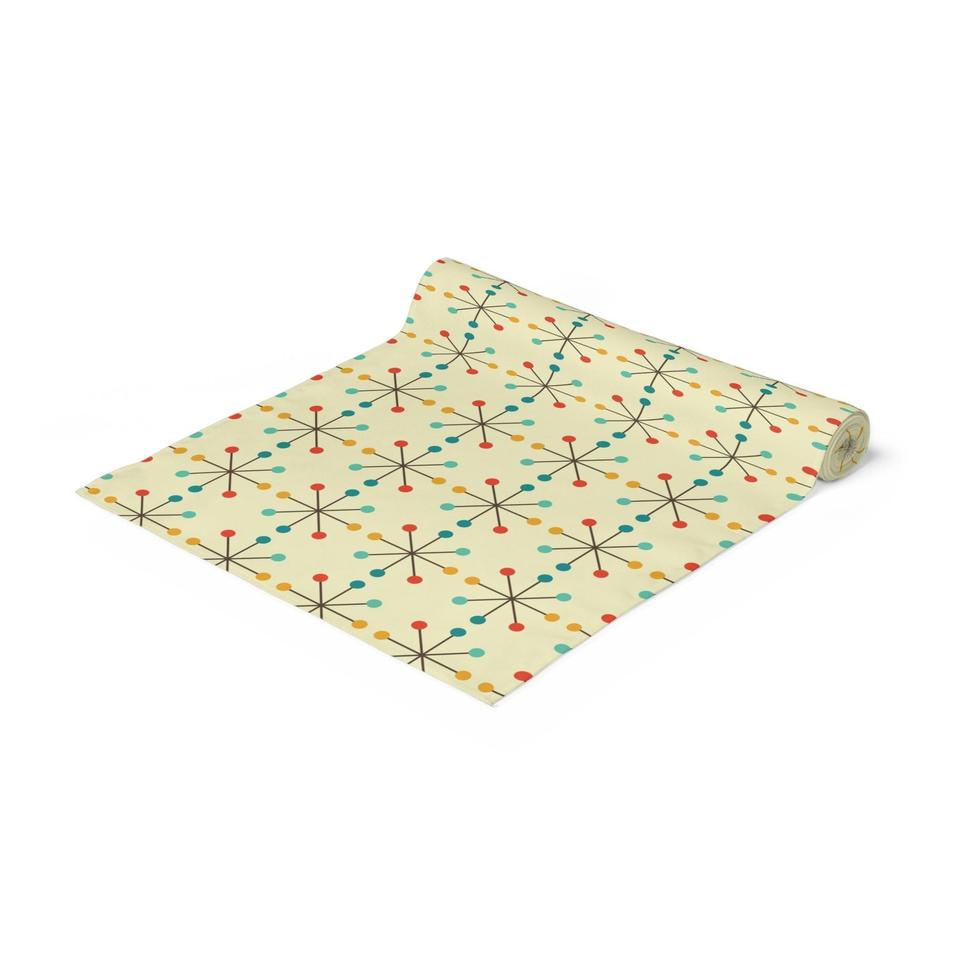 Retro 50s Starburst Mid Century Mod Multicolor Table Runner | lovevisionkarma.com