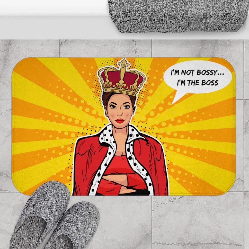 "I'm the Boss" Comic Pop Art Bath Mat | lovevisionkarma.com