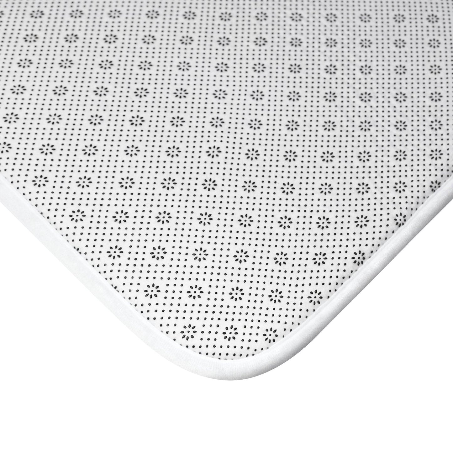 Retro Minimalist Floral MCM Purple Bath Mat | lovevisionkarma.com