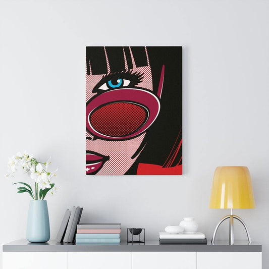 "Determined Woman" Comic Pop Art Canvas Gallery Wrap | lovevisionkarma.com