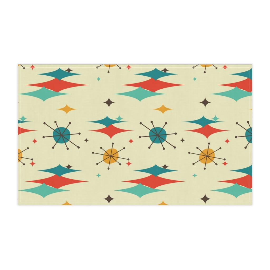 Retro 50s Atomic Diamond Starburst Kitchen Towel | lovevisionkarma.com