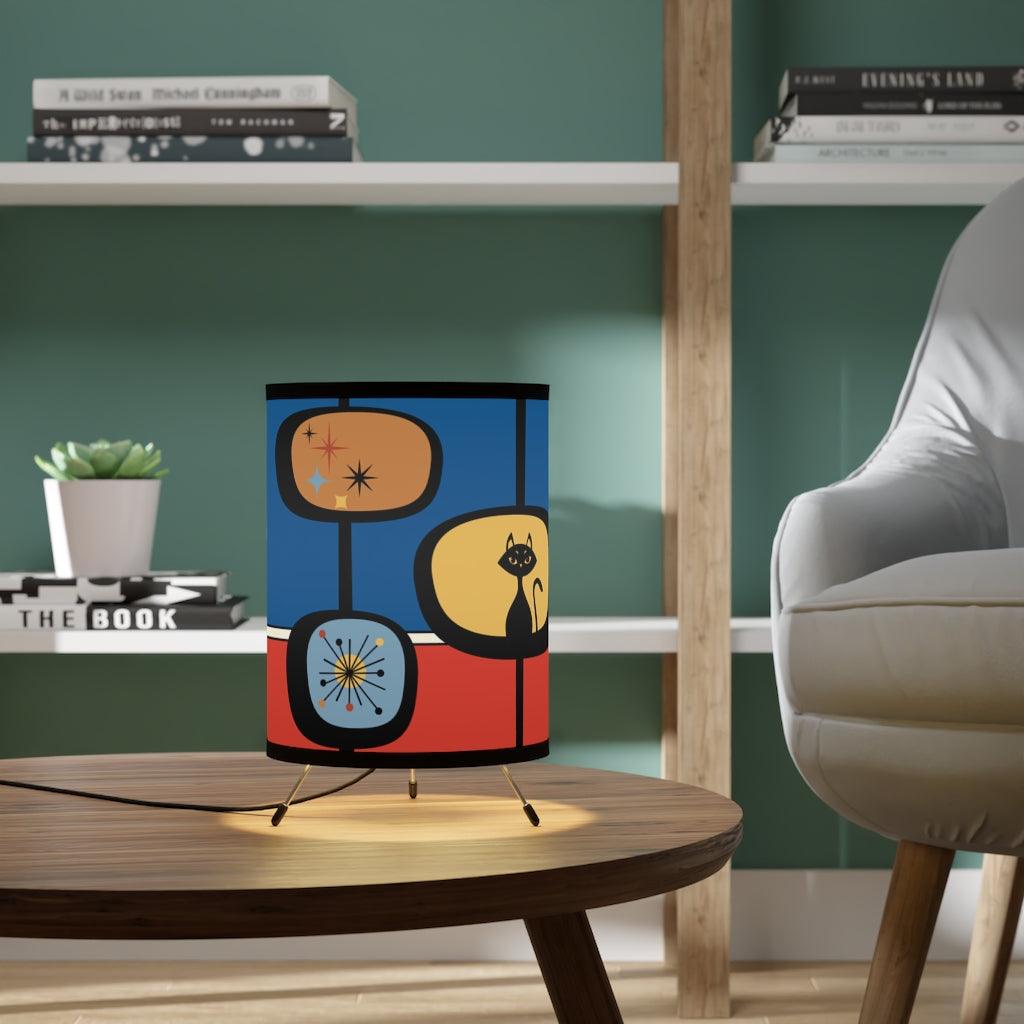 Atomic Cat Mid Century Multicolor Tabletop Tripod Accent Lamp | lovevisionkarma.com