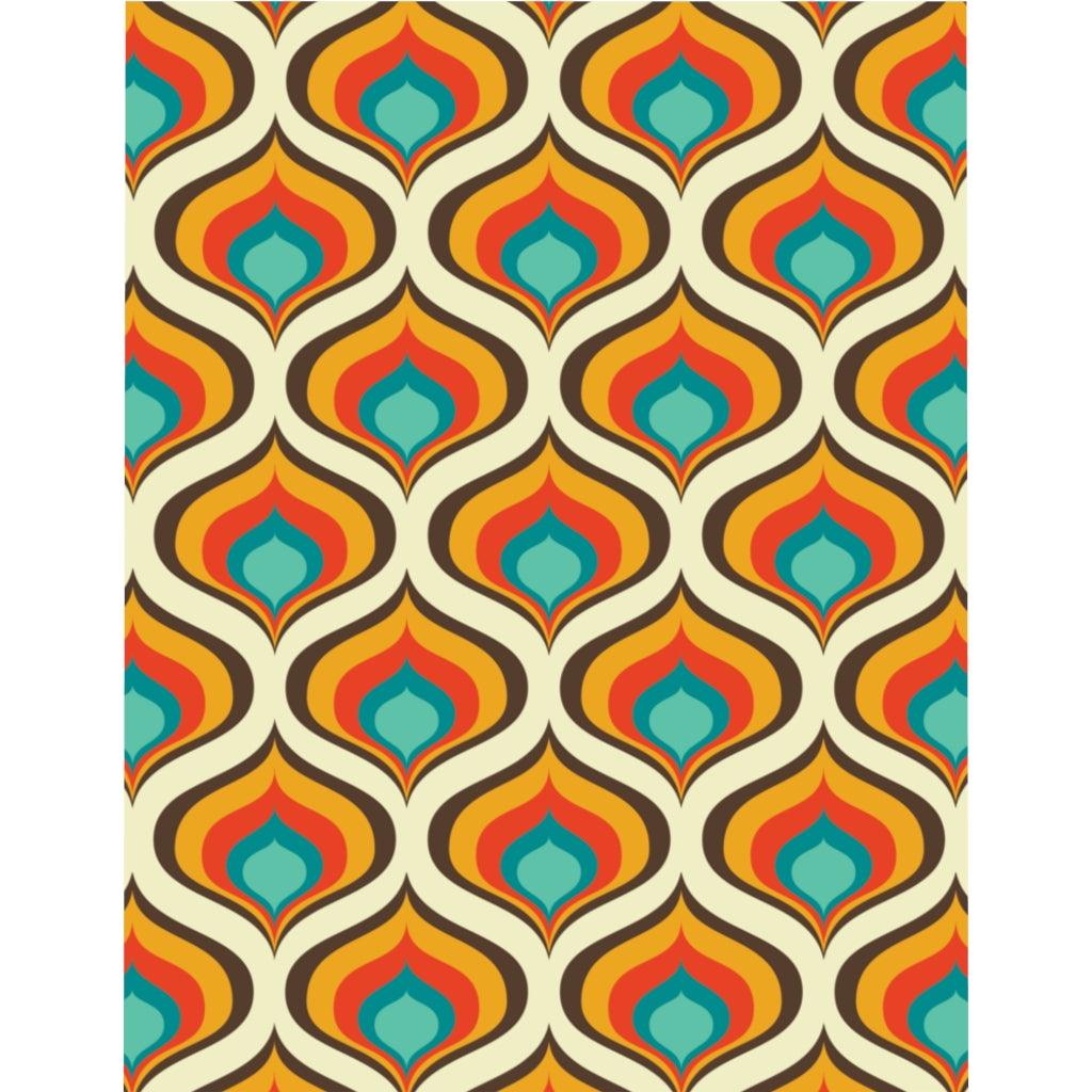 Retro 60s Mid Century Onion Orange & Blue Duvet Cover | lovevisionkarma.com