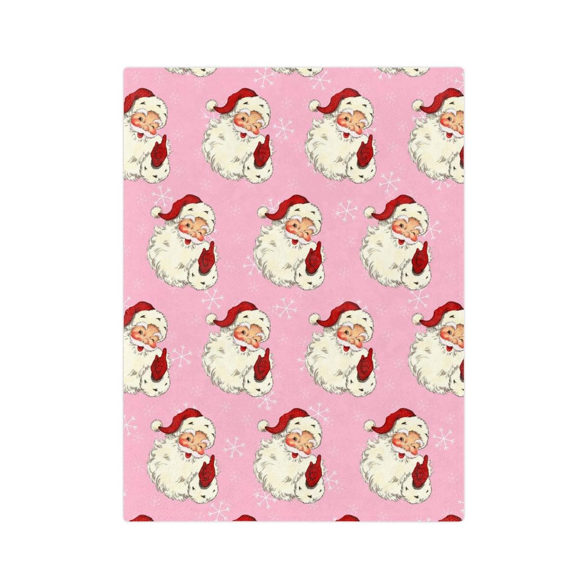 Vintage Pink Santa For Christmas Tissue Paper