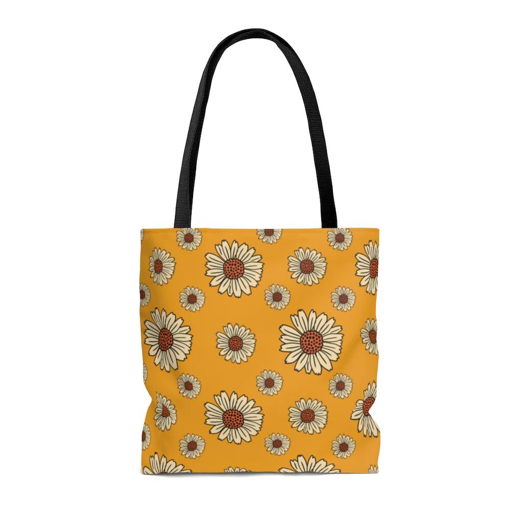 Boho Sunflower Hippie MCM Tote Bag | lovevisionkarma.com