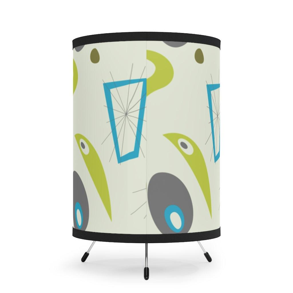 Retro 50's Atomic Green Mid Century Modern Tabletop Lamp | lovevisionkarma.com