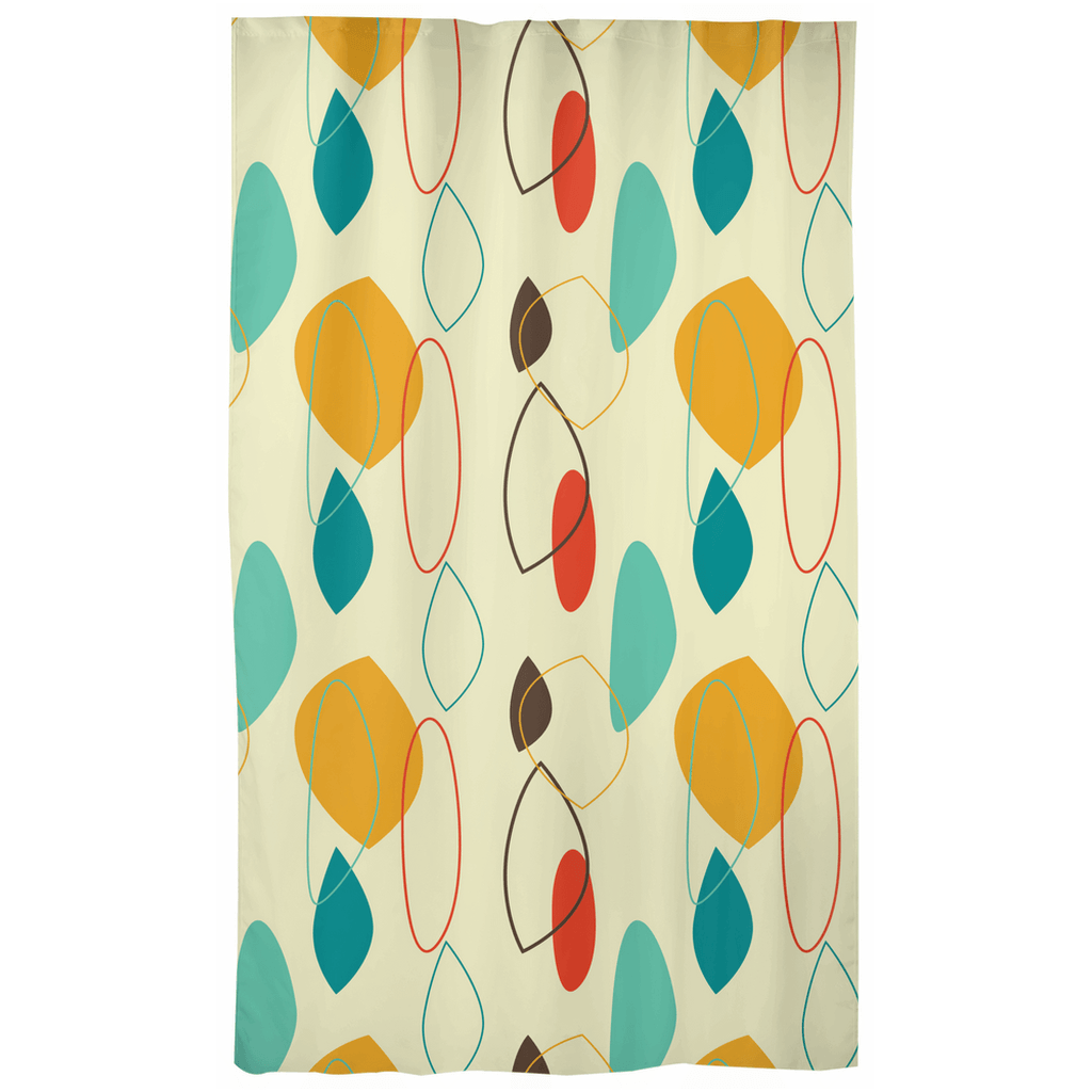 Retro Mid Century Modern Abstract Multicolor Curtain Panels | lovevisionkarma.com