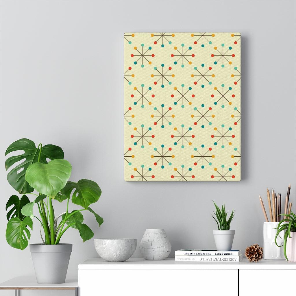 Atomic Age Retro Starburst MCM Canvas Gallery Wrap | lovevisionkarma.com