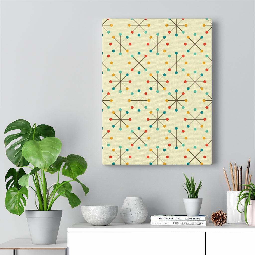 Atomic Age Retro Starburst MCM Canvas Gallery Wrap | lovevisionkarma.com