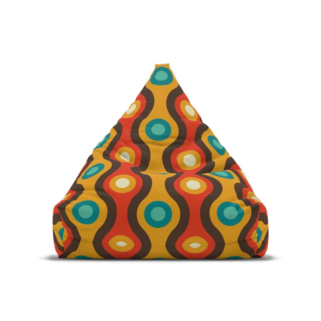Mid Century Mod Groovy Multicolor Bean Bag Chair COVER | lovevisionkarma.com