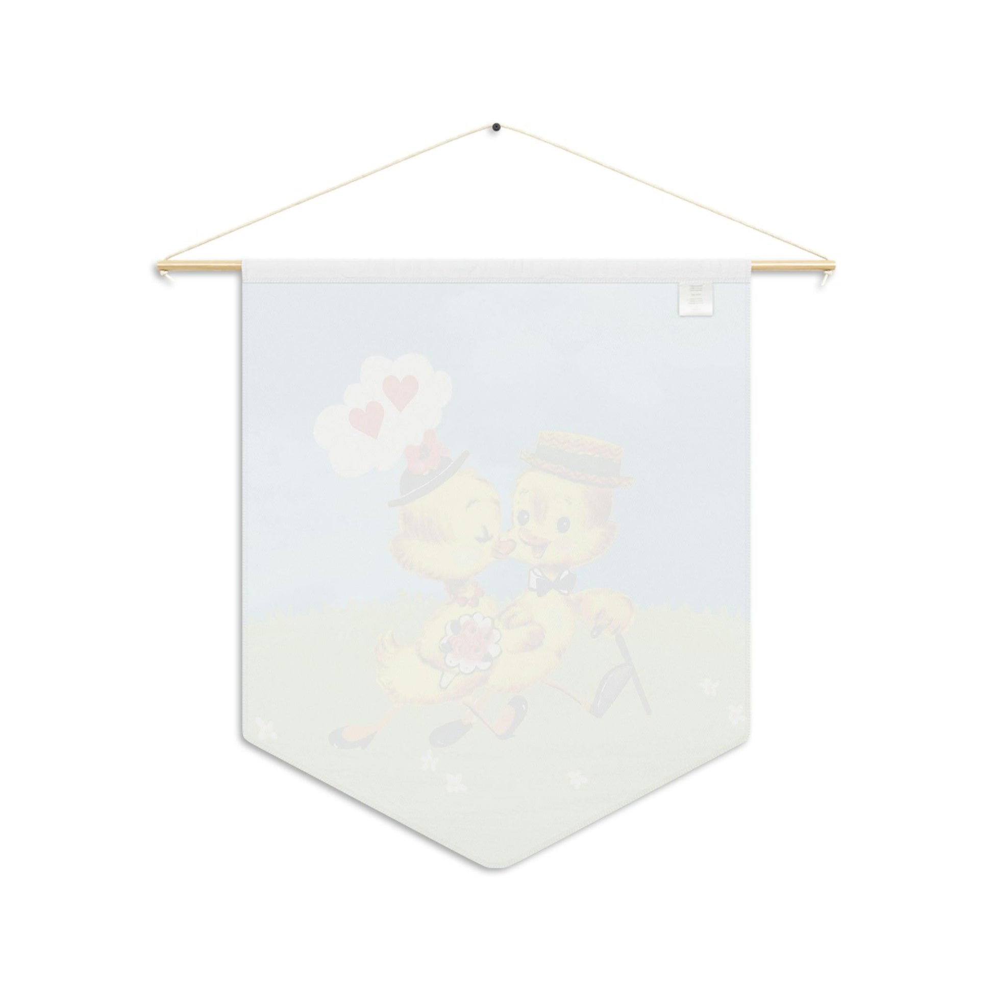 Vintage Easter Chicks Mid Century Mod Wall Pennant | lovevisionkarma.com