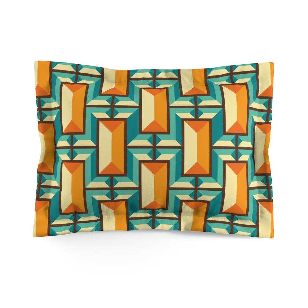 Mid Century Modern Geo Jewel Multicolor Pillow Sham | lovevisionkarma.com