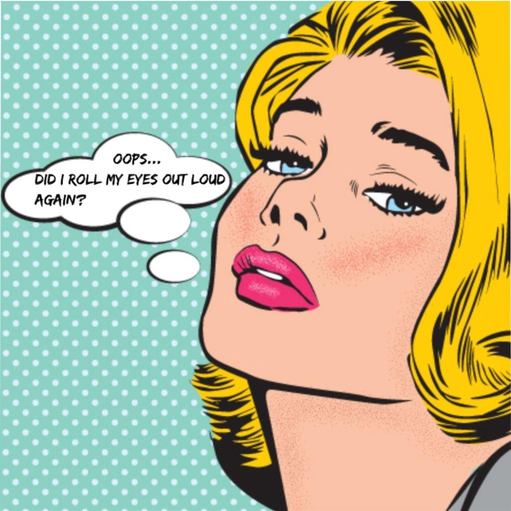 "Roll My Eyes Out Loud" Comic Pop Art Duvet Cover | lovevisionkarma.com