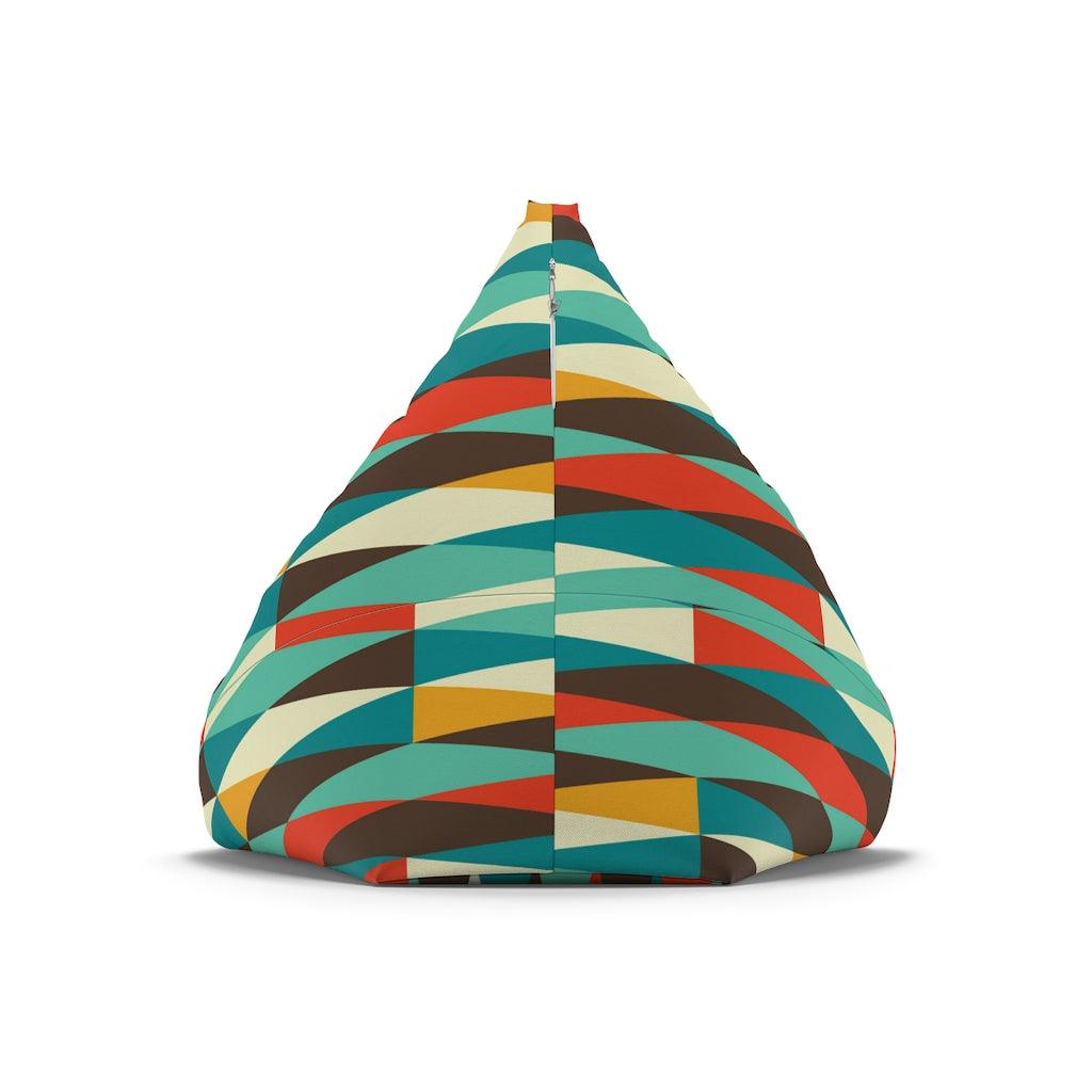 Mid Century Multicolor Diamonds Bean Bag Chair COVER | lovevisionkarma.com