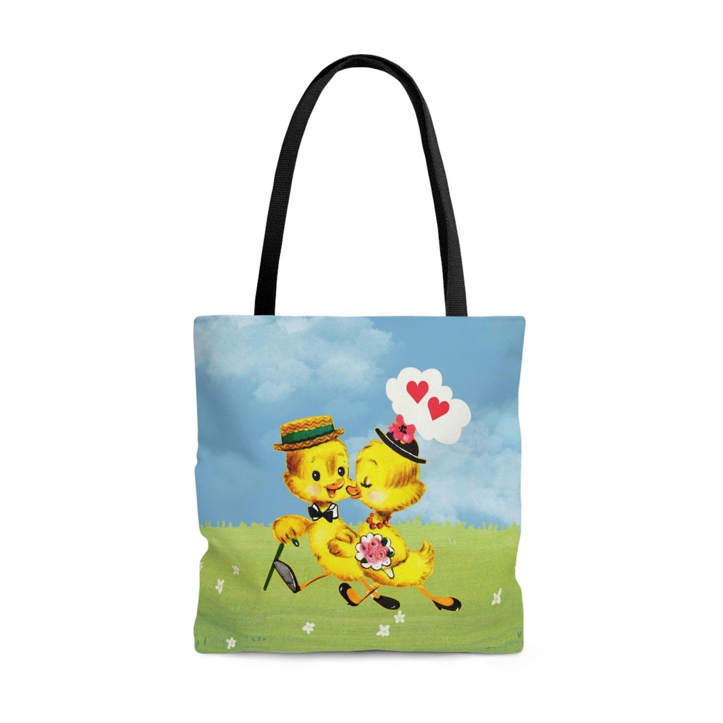 Vintage Kitsch Easter Chicks MCM Multicolor Tote Bag | lovevisionkarma.com