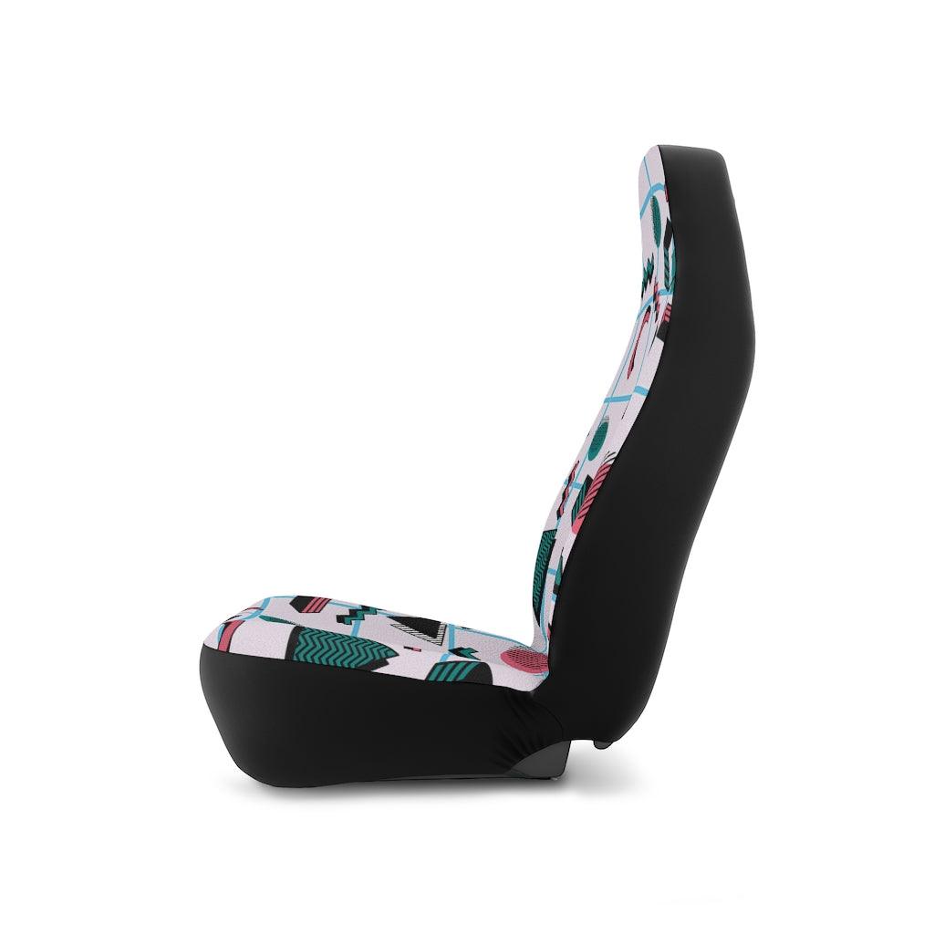 Retro 80s 90s Aesthetic Abstract Car Seat Covers | lovevisionkarma.com