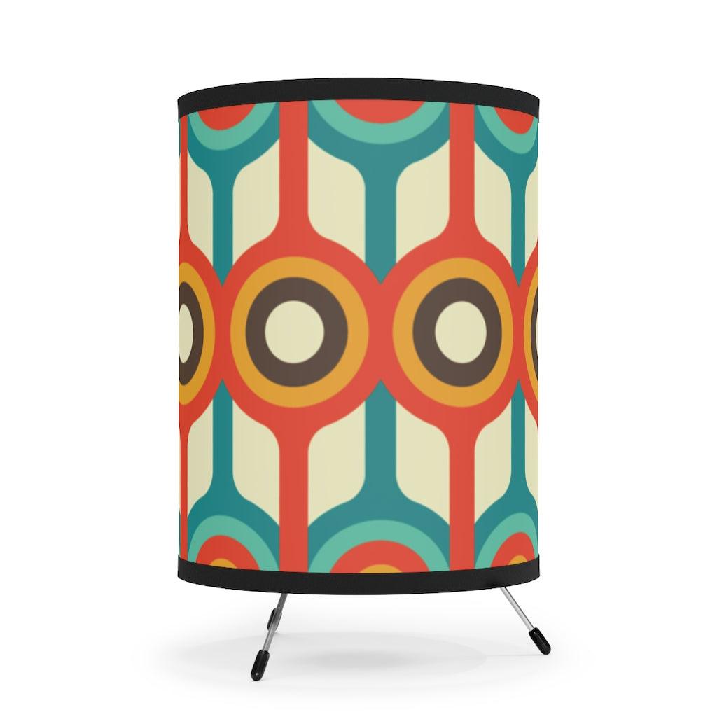 Retro Geometric Multicolor MCM Tabletop Accent Lamp | lovevisionkarma.com