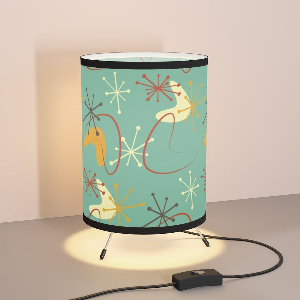 Atomic Burst & Boomerang MCM Blue Tabletop Lamp | lovevisionkarma.com