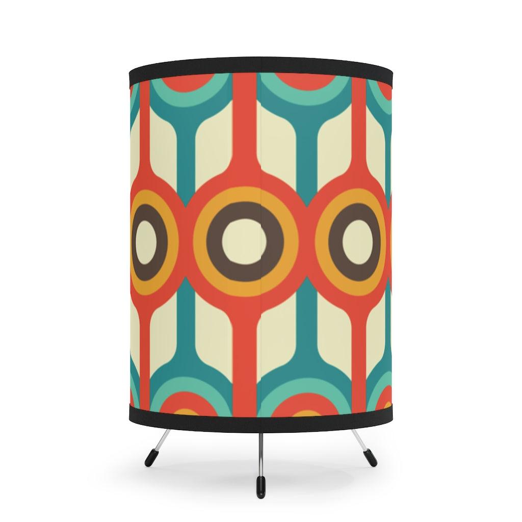Retro Geometric Multicolor MCM Tabletop Accent Lamp | lovevisionkarma.com