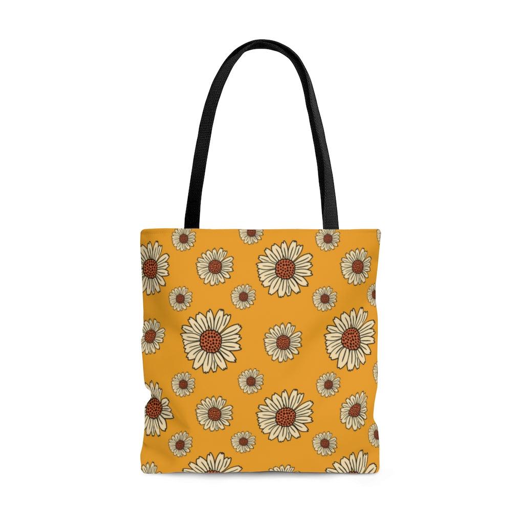 Boho Sunflower Hippie MCM Tote Bag | lovevisionkarma.com