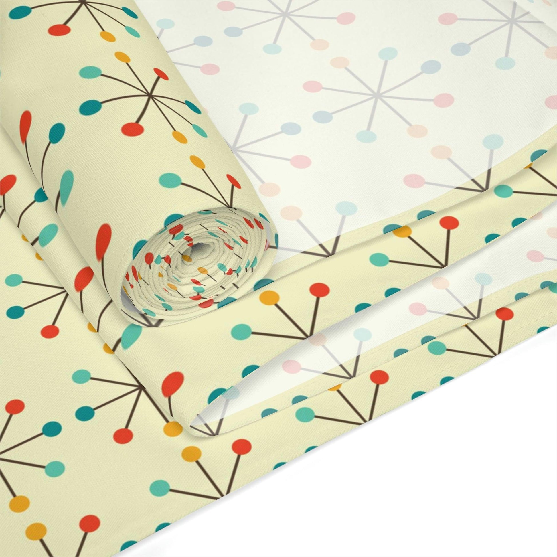 Retro 50s Starburst Mid Century Mod Multicolor Table Runner | lovevisionkarma.com