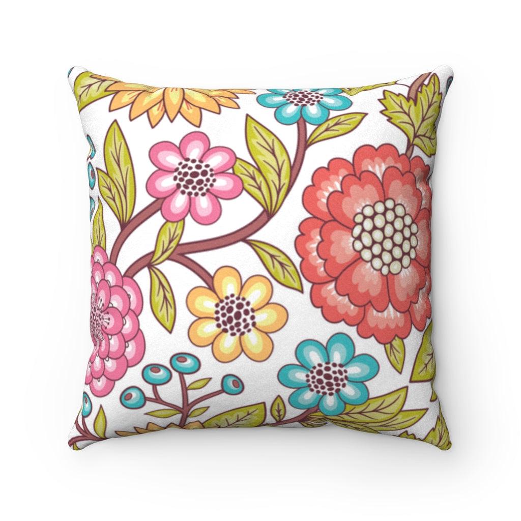 Retro Floral Multicolor MCM Pillow | lovevisionkarma.com