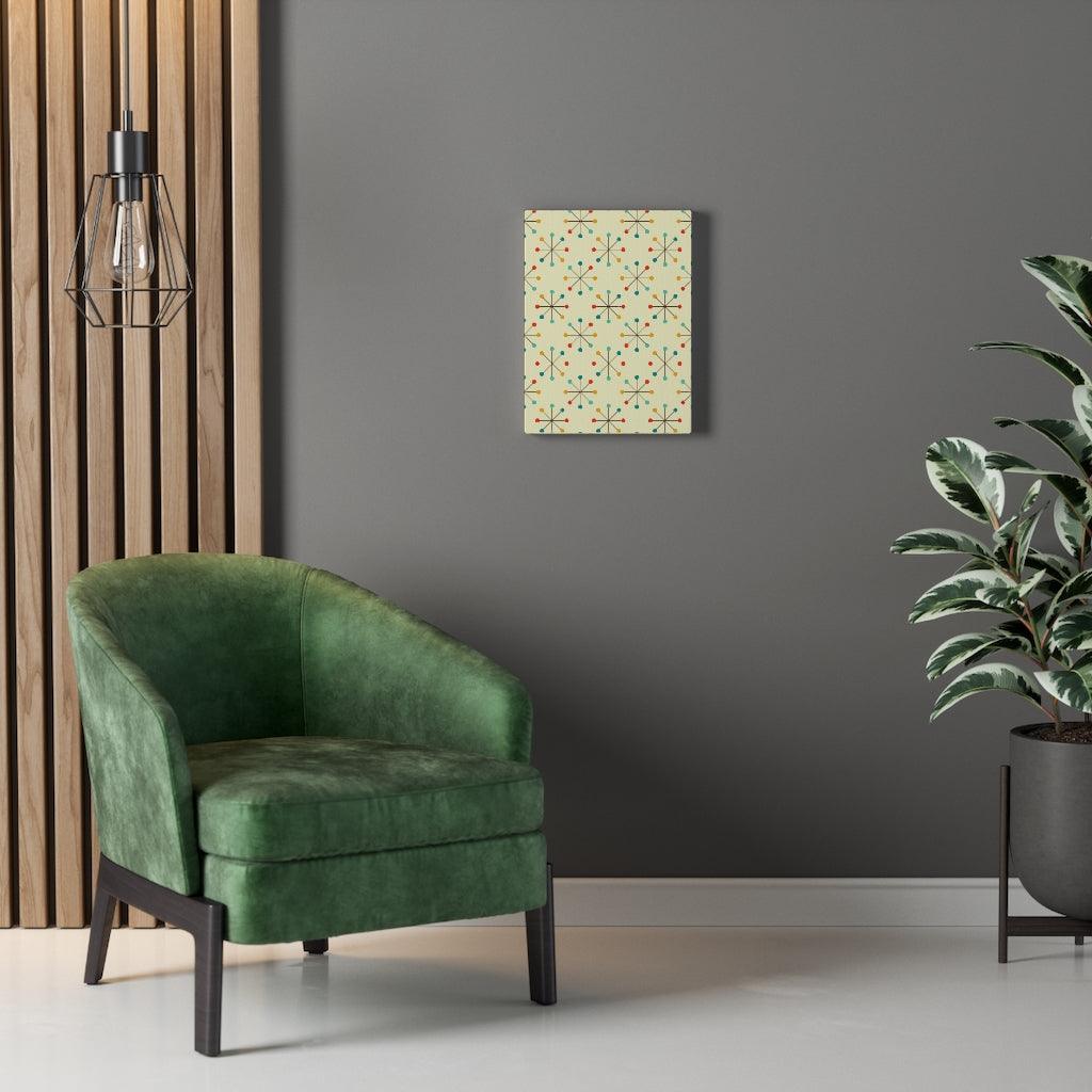 Atomic Age Retro Starburst MCM Canvas Gallery Wrap | lovevisionkarma.com
