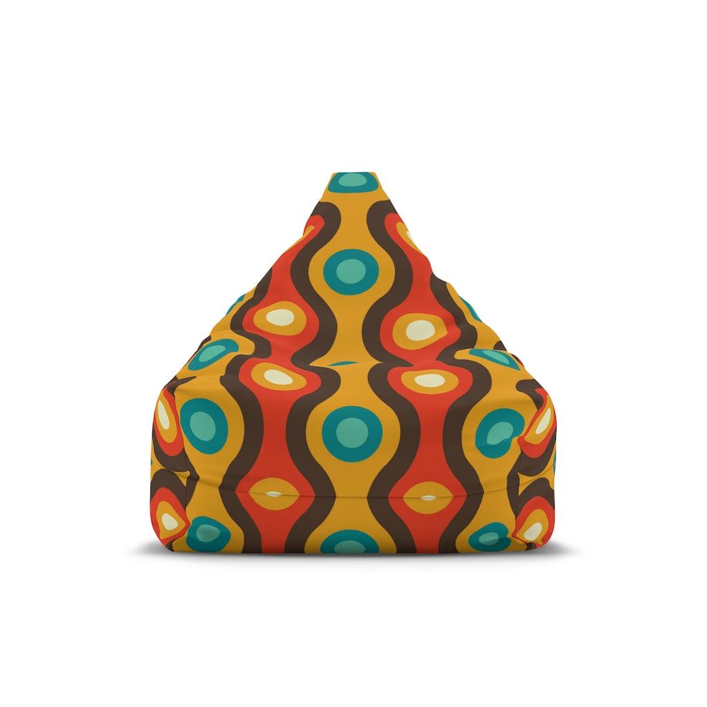 Mid Century Mod Groovy Multicolor Bean Bag Chair COVER | lovevisionkarma.com
