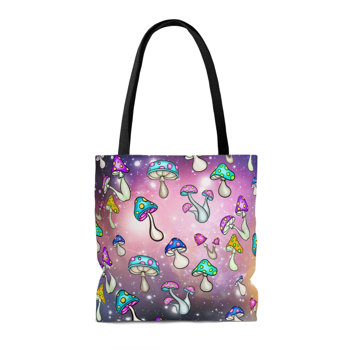 Cosmic Mushroomcore Trippy Space Tote Bag | lovevisionkarma.com