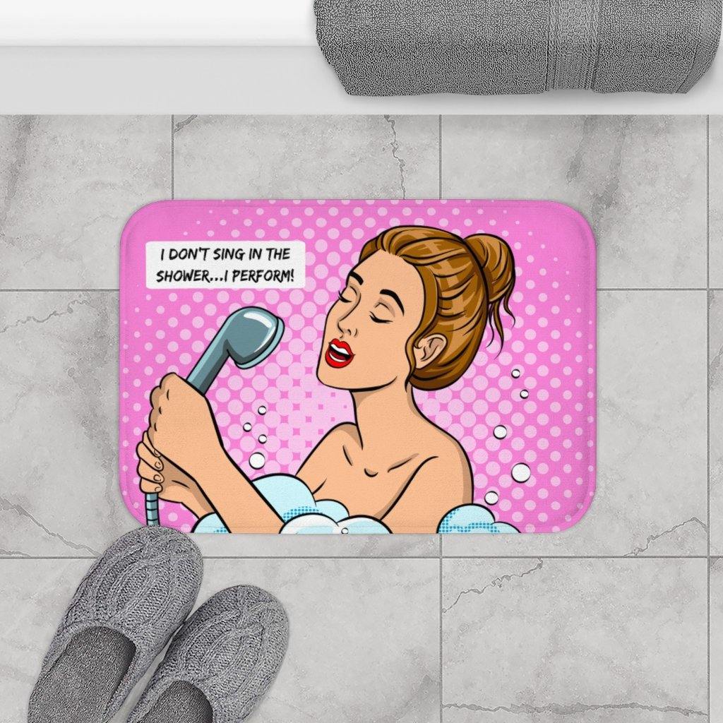 "Superstar" Comic Pop Art Funny Bath Mat | lovevisionkarma.com