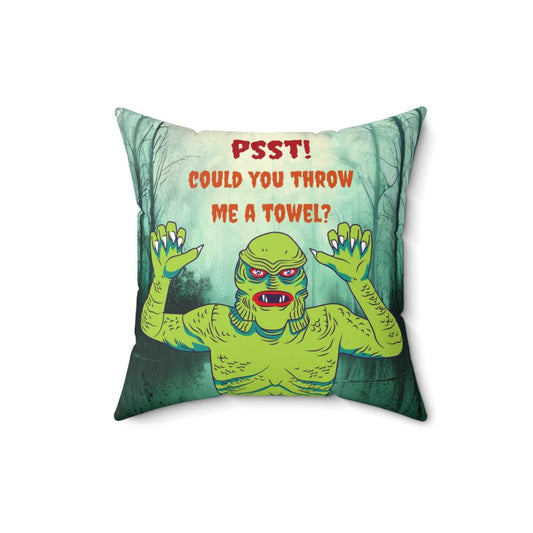 Creature From The Black Lagoon, Funny Retro Halloween MCM Pillow | lovevisionkarma.com