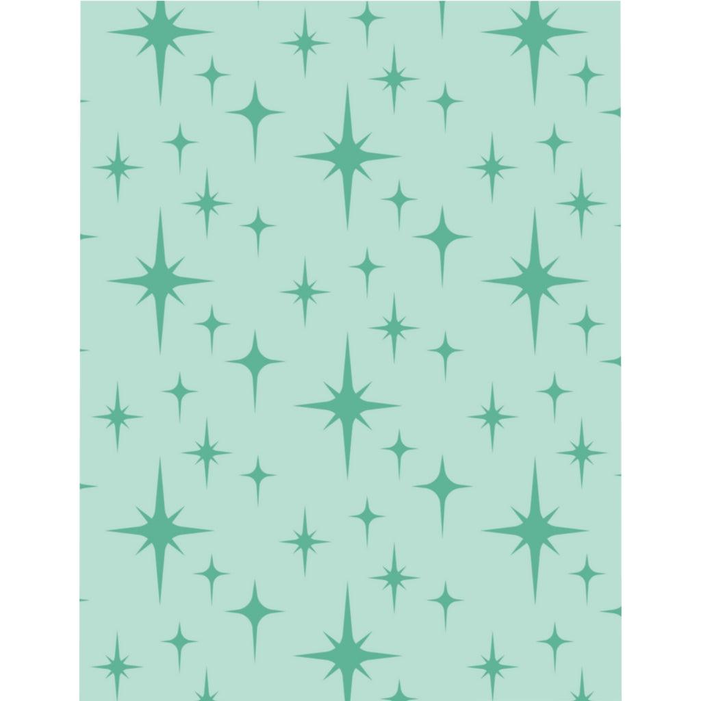 Retro 50s Atomic Starburst Mint Green MCM Duvet Cover | lovevisionkarma.com
