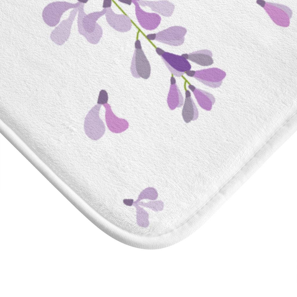 Wisteria Clusters Botanical Bath Mat | lovevisionkarma.com