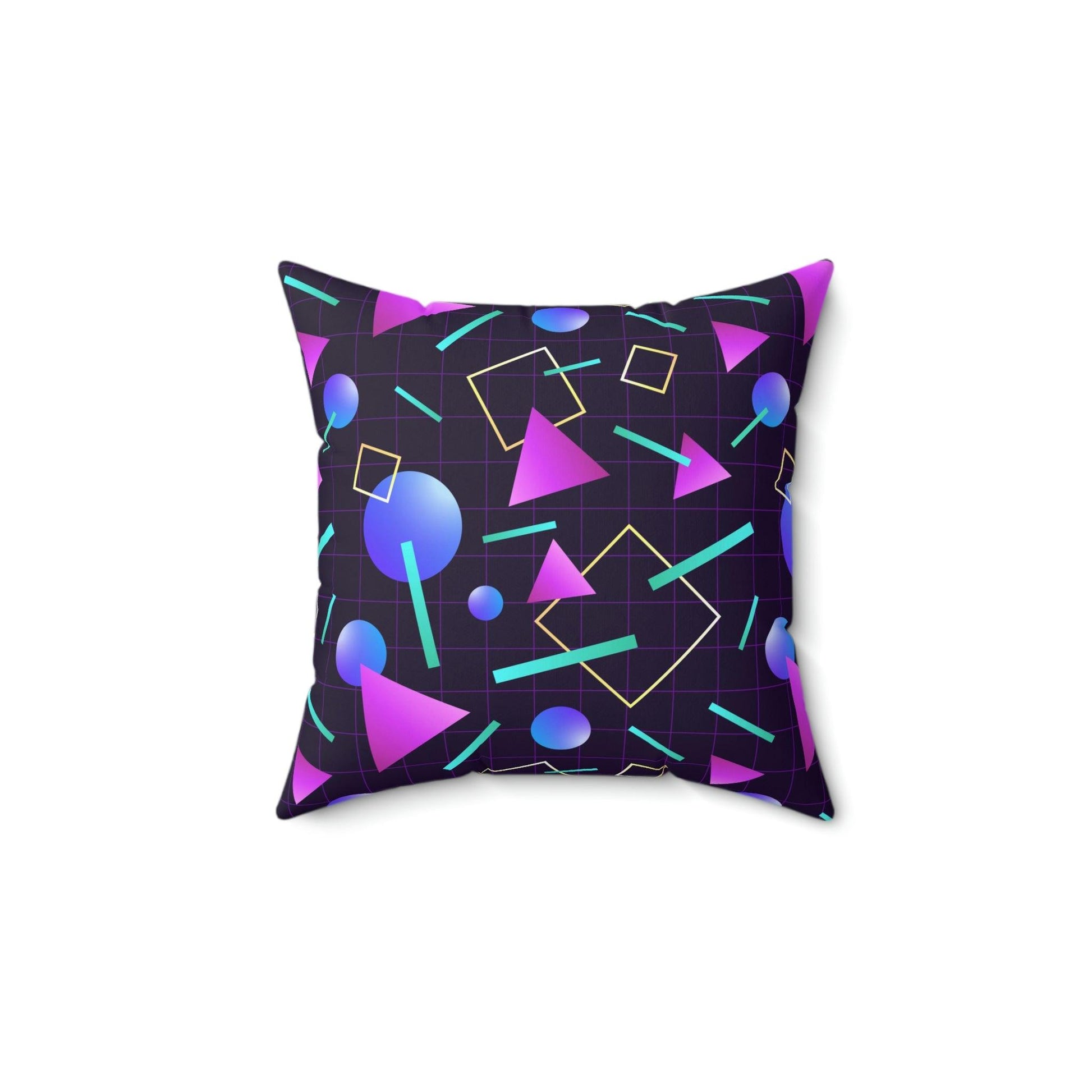 Retro 80s and 90's Vaporwave Aesthetic Purple & Indigo Pillow | lovevisionkarma.com