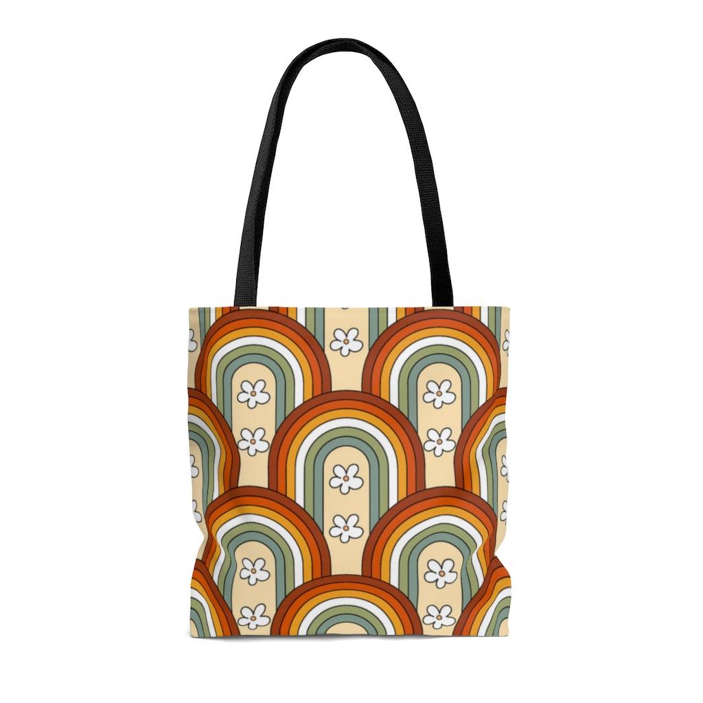 Boho Rainbows Colorful Tote Bag | lovevisionkarma.com