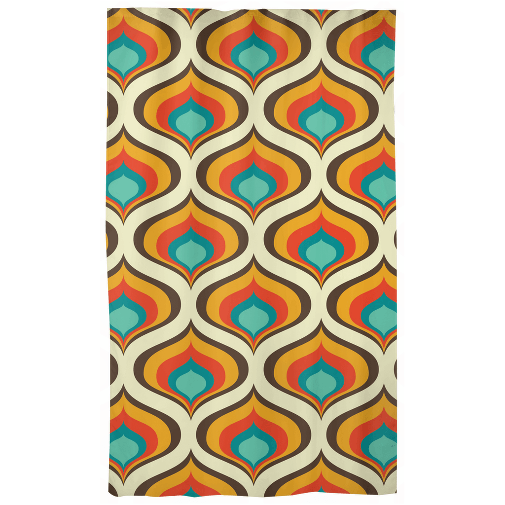 Retro Mid Century Ogee Onion Multicolor Curtain Panels | lovevisionkarma.com