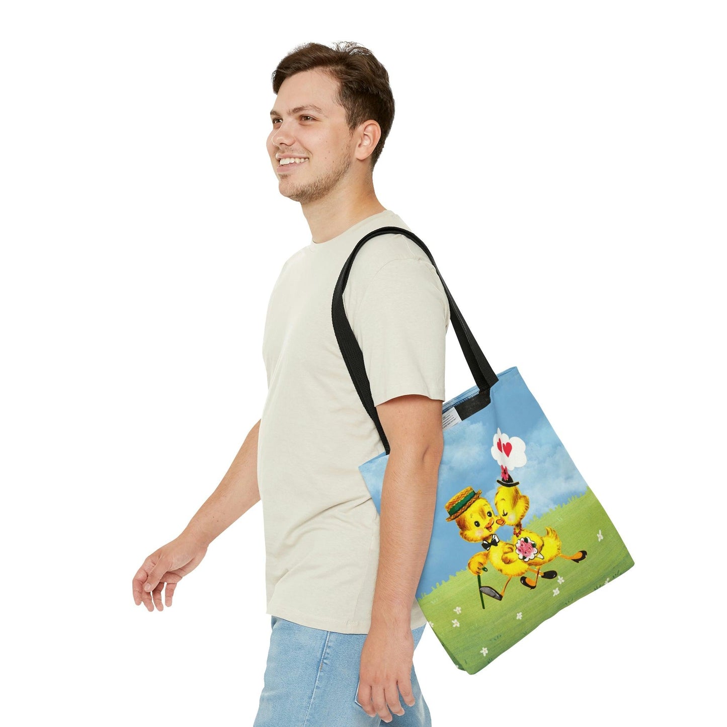Vintage Kitsch Easter Chicks MCM Multicolor Tote Bag | lovevisionkarma.com