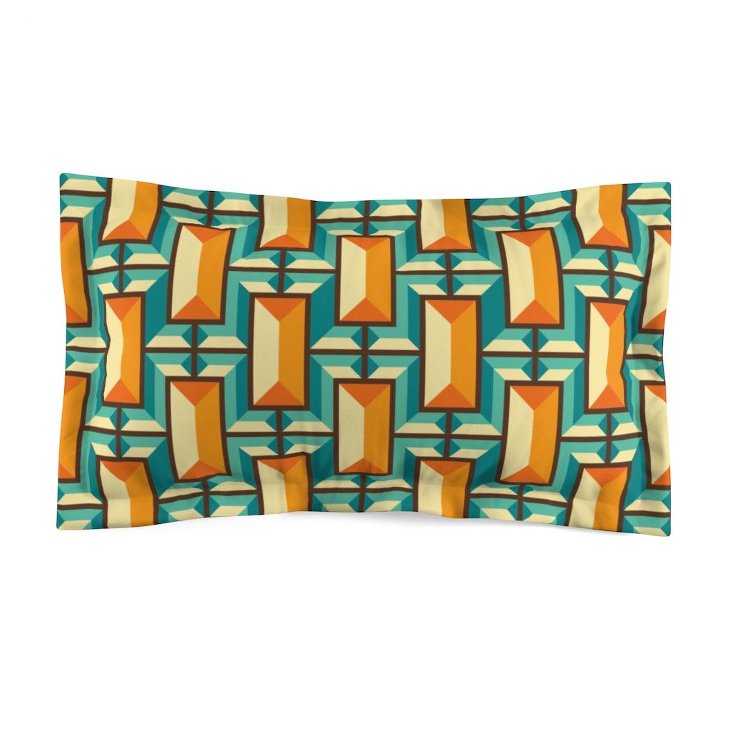 Mid Century Modern Geo Jewel Multicolor Pillow Sham | lovevisionkarma.com
