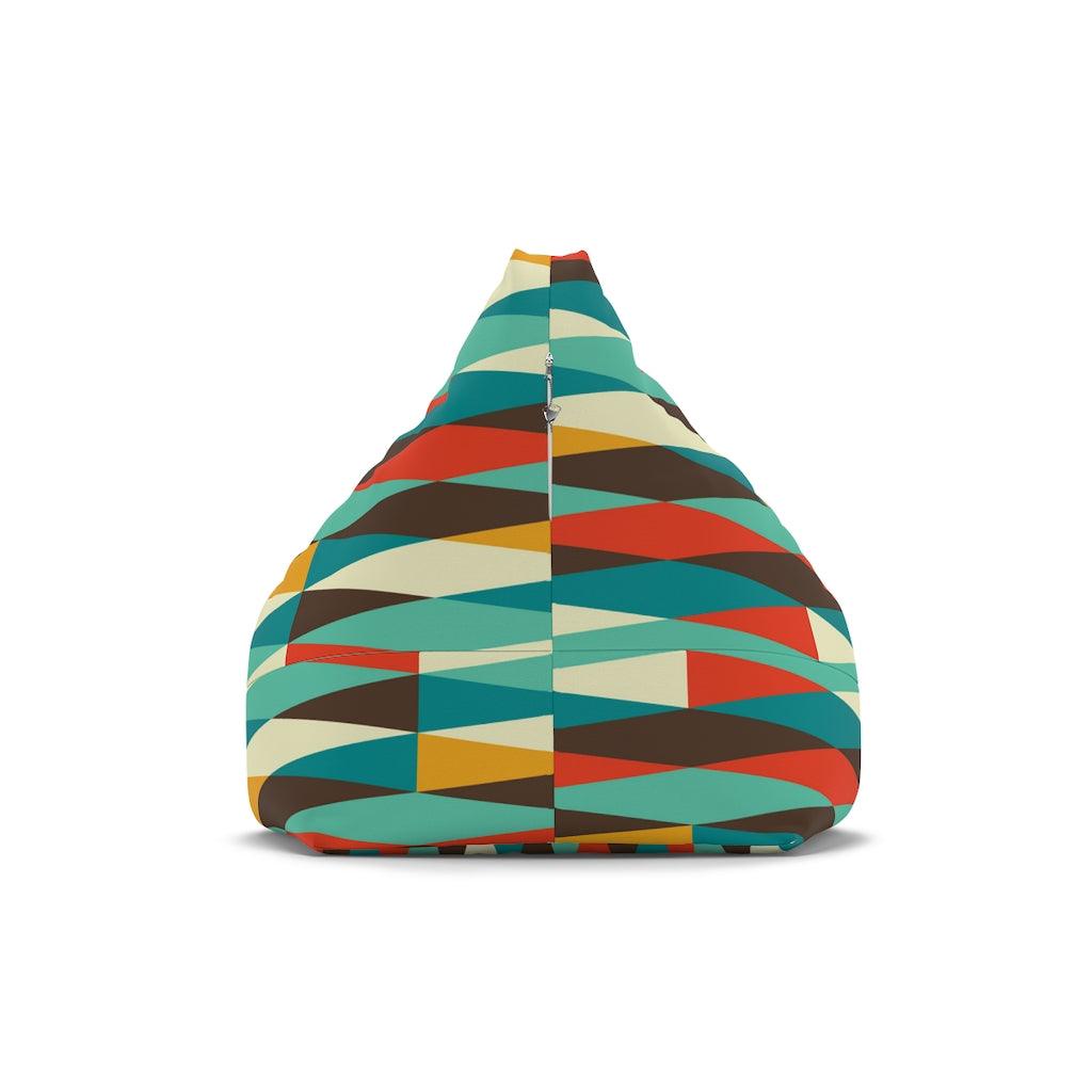 Mid Century Multicolor Diamonds Bean Bag Chair COVER | lovevisionkarma.com