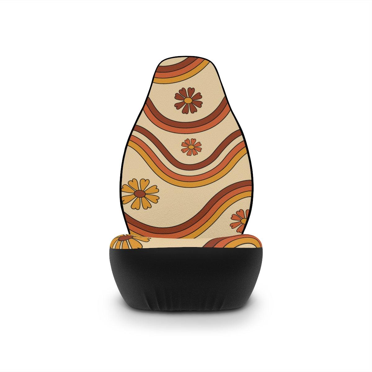 Boho Rainbows and Flowers MCM Car Seat Covers | lovevisionkarma.com