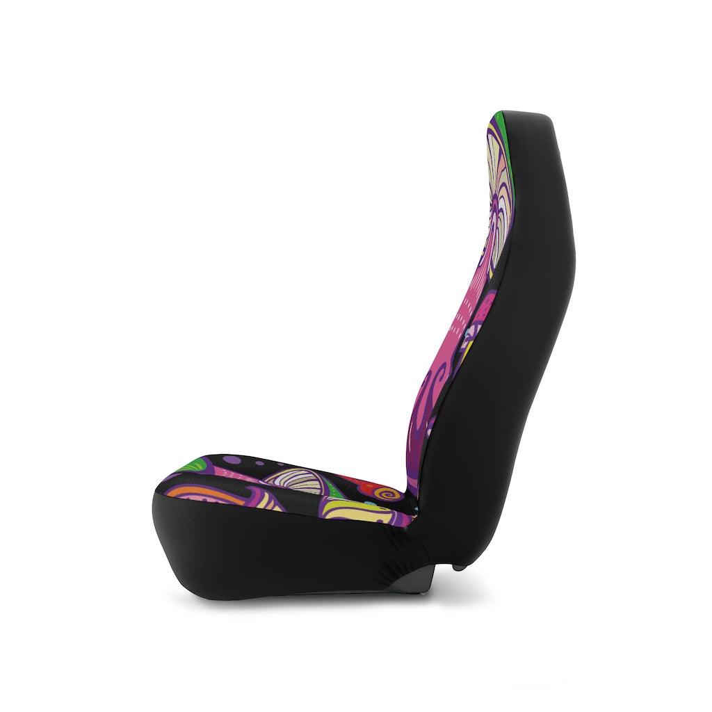 Trippy Mushrooms Colorful Boho Car Seat Covers | lovevisionkarma.com