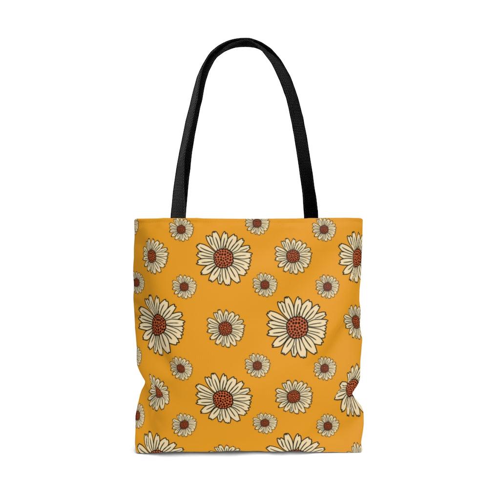 Boho Sunflower Hippie MCM Tote Bag | lovevisionkarma.com