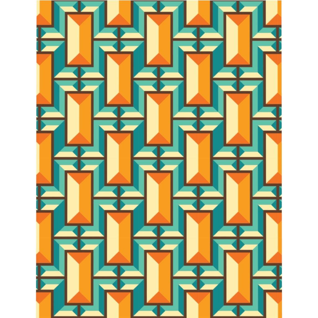 Mid Century Modern Geo Jewel Multicolor Duvet Cover | lovevisionkarma.com