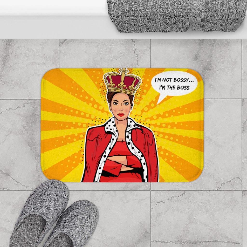 "I'm the Boss" Comic Pop Art Bath Mat | lovevisionkarma.com