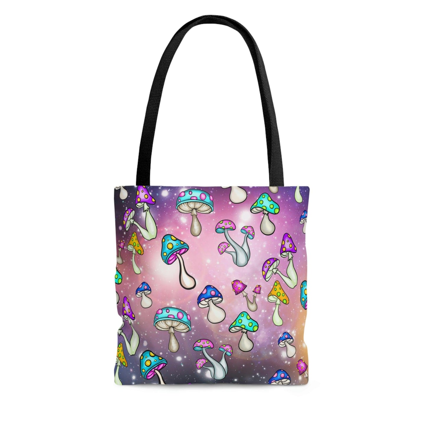 Cosmic Mushroomcore Trippy Space Tote Bag | lovevisionkarma.com
