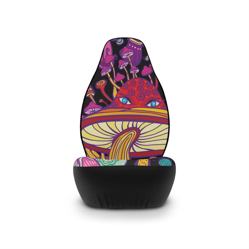 Trippy Mushroom Space Hippie Car Seat Covers | lovevisionkarma.com
