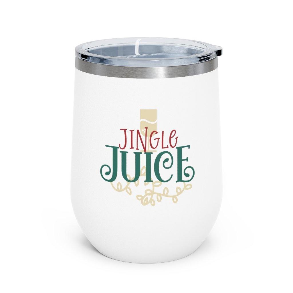 Funny Christmas Insulated Wine Tumbler 12oz "Jingle Juice" | lovevisionkarma.com