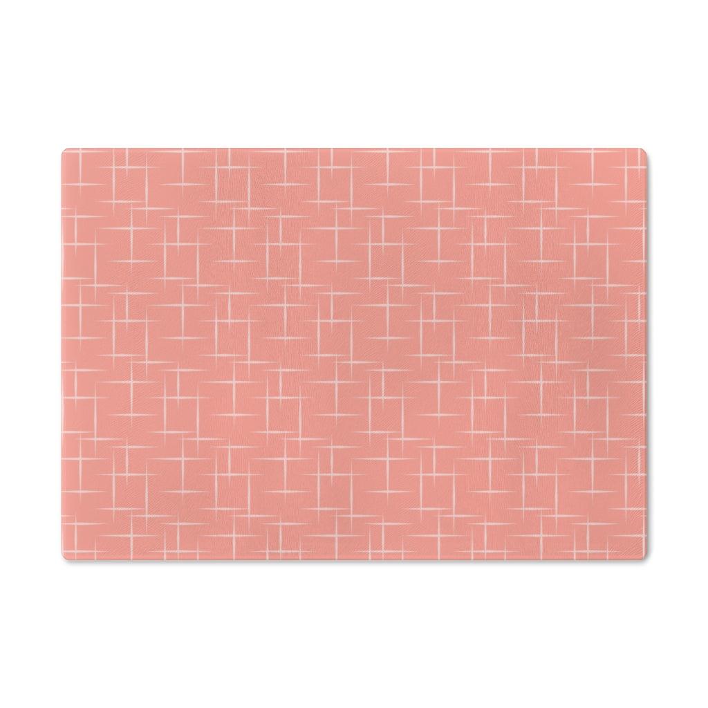 Retro Mid Century Modern Pink Glass Cutting Board | lovevisionkarma.com